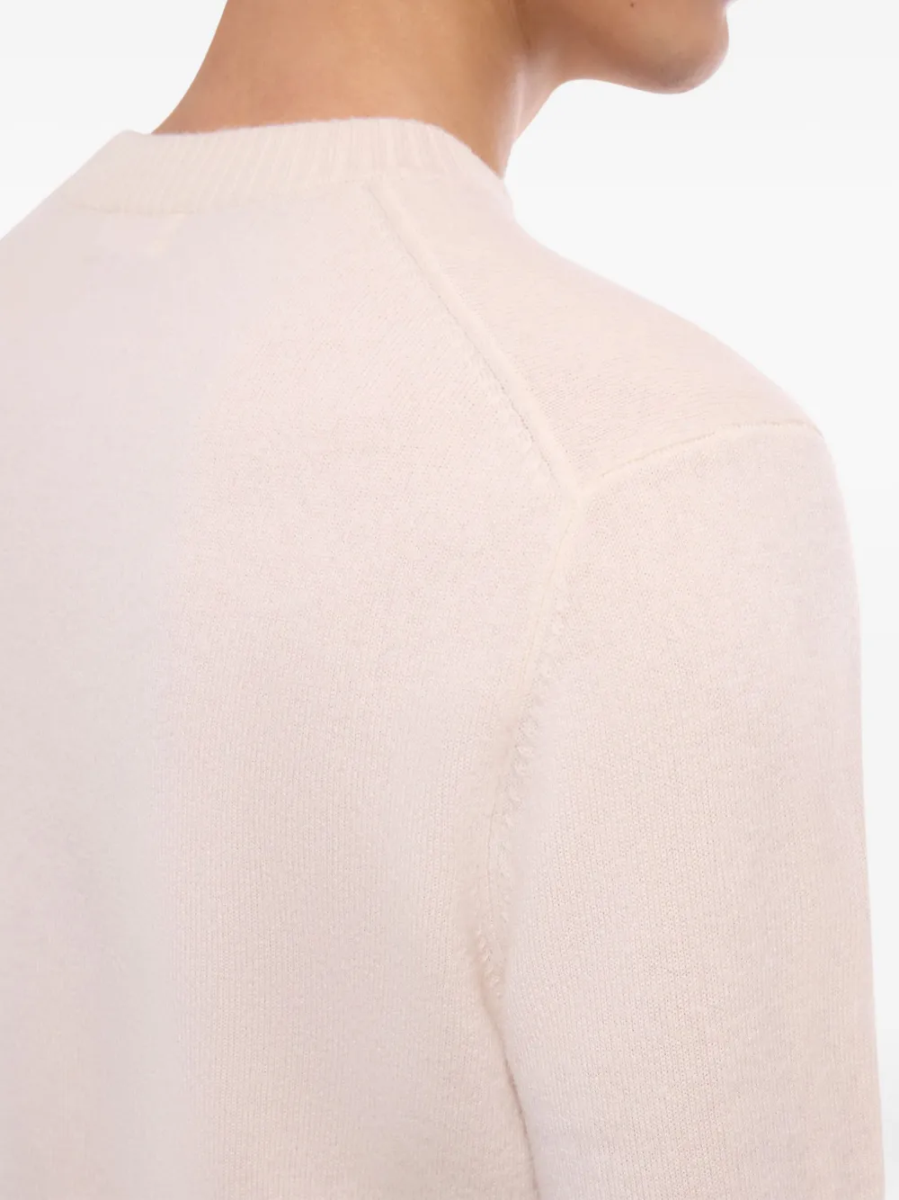 FURSAC Kasjmier trui met ronde hals Beige