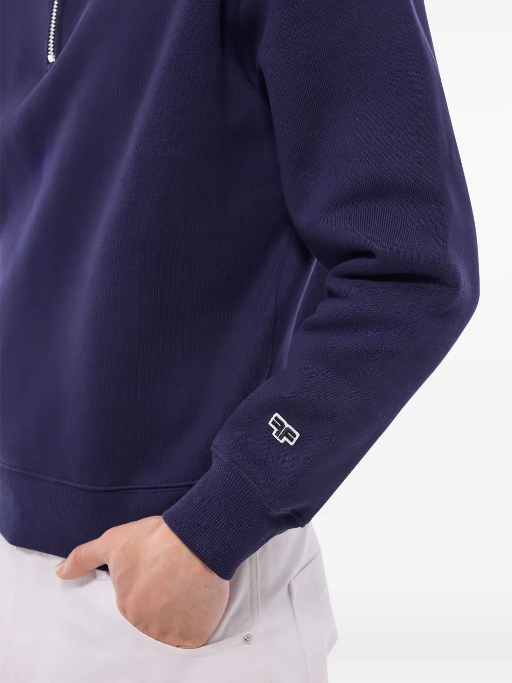 FURSAC Sweater met borduurwerk Blauw