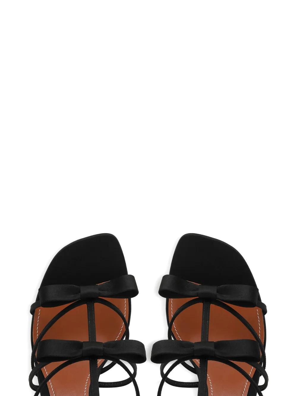 ZIMMERMANN 85mm bow-embellished t-bar sandals BLACK