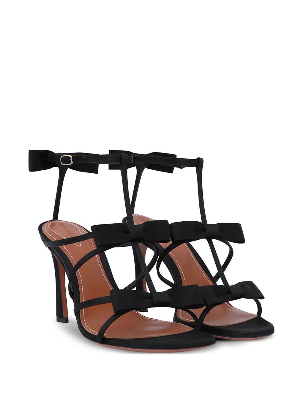 ZIMMERMANN 85mm bow-embellished t-bar sandals BLACK