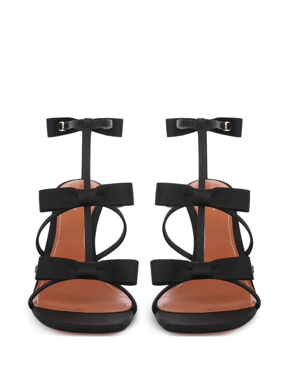 ZIMMERMANN 85mm bow-embellished t-bar sandals BLACK