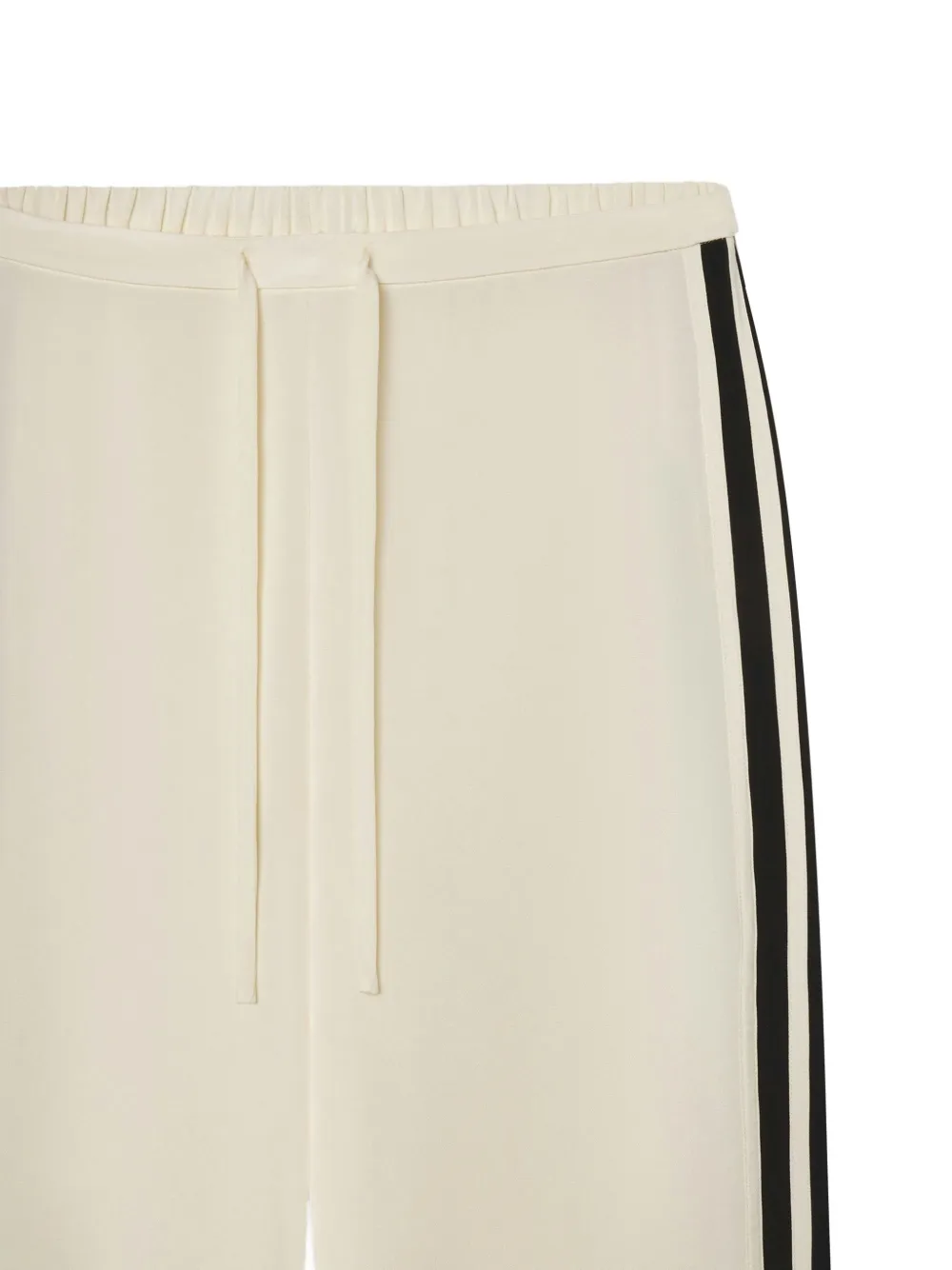 FRAME Zijden broek met zijstreep Beige