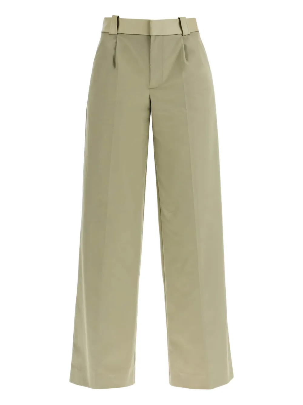 Christopher Esber wide-leg cotton trousers Groen