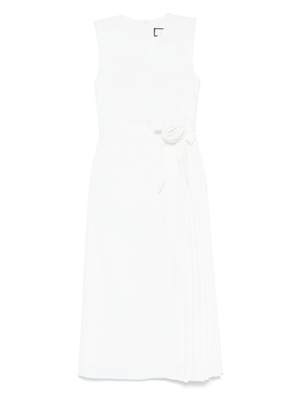 pleat-detailed midi dress