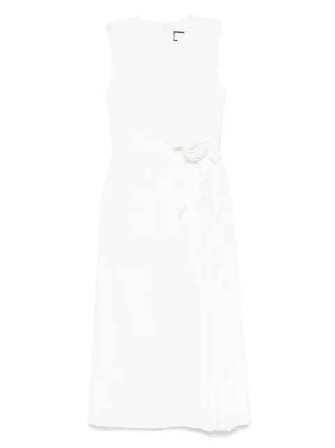 NISSA vestido midi con diseño pliegues