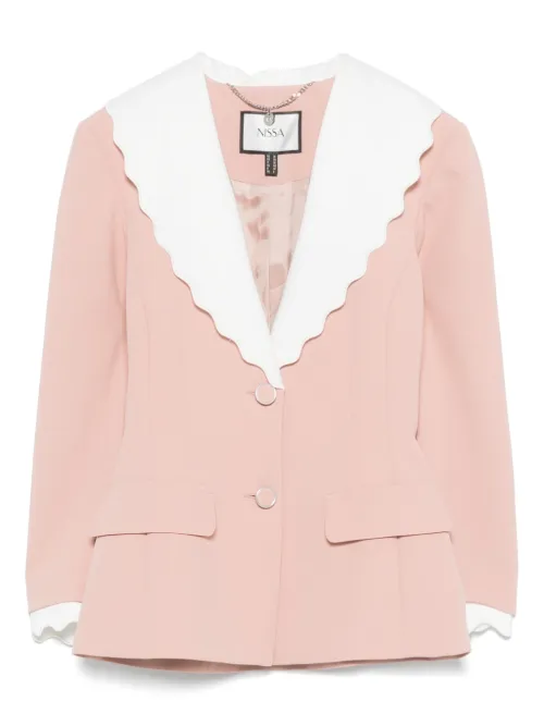 Blazer à revers festonnés - NISSA - Modalova
