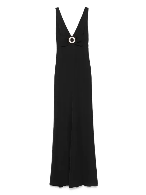 NISSA bow-detailed maxi dress