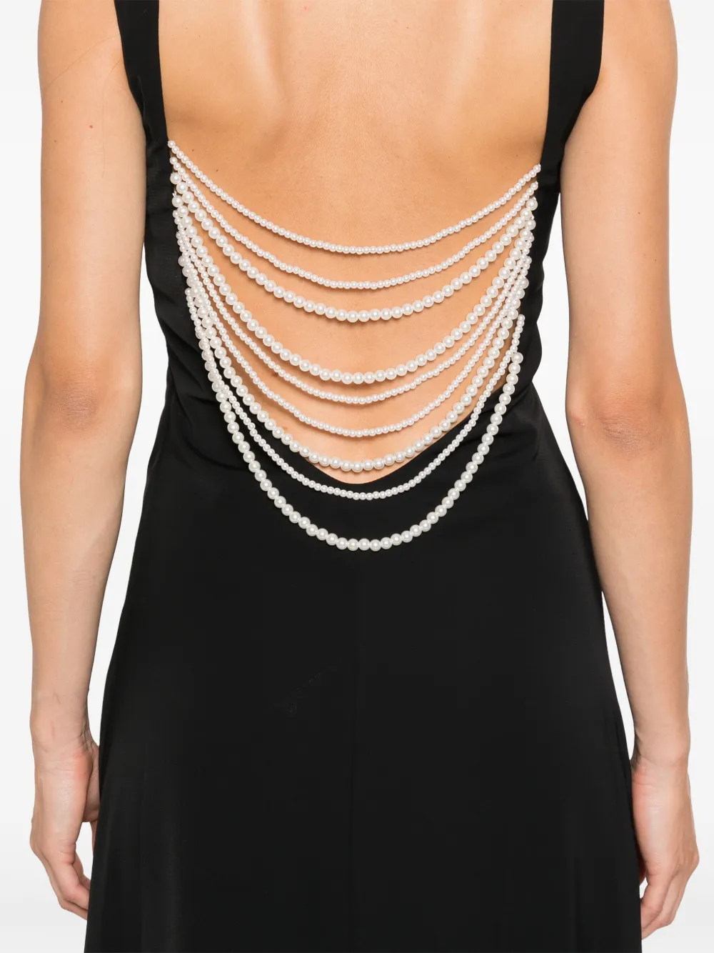 NISSA Maxi-jurk met strikdetail Zwart