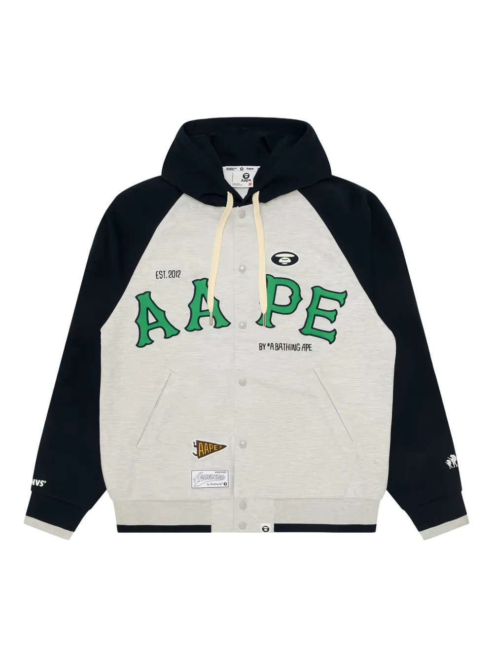 AAPE BY *A BATHING APE Moonface raglan hooded jacket Blauw