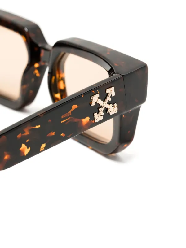 Off-White Eyewear スクエアフレーム サングラス | ブラウン