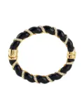 Kenneth Jay Lane twisted rhinestone-embellished bangle - Gold
