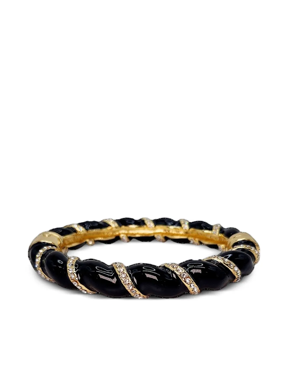 Kenneth Jay Lane Gedraaide armband verfraaid met stras - Goud