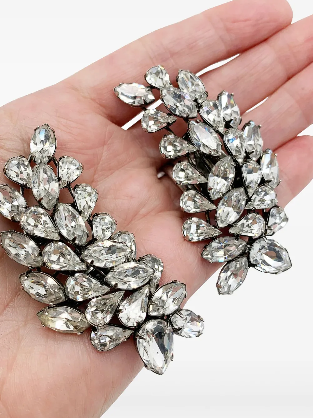 Jennifer Gibson Jewellery 1980s Iradj Moini crystal-embellished climber earrings | Image 2