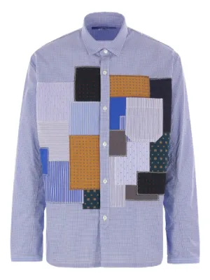 ゆう 　『Maria Santangelo』　DH5410B1 Junya Watanabe MAN Maria Santangelo graphic-print Shirt | Blue