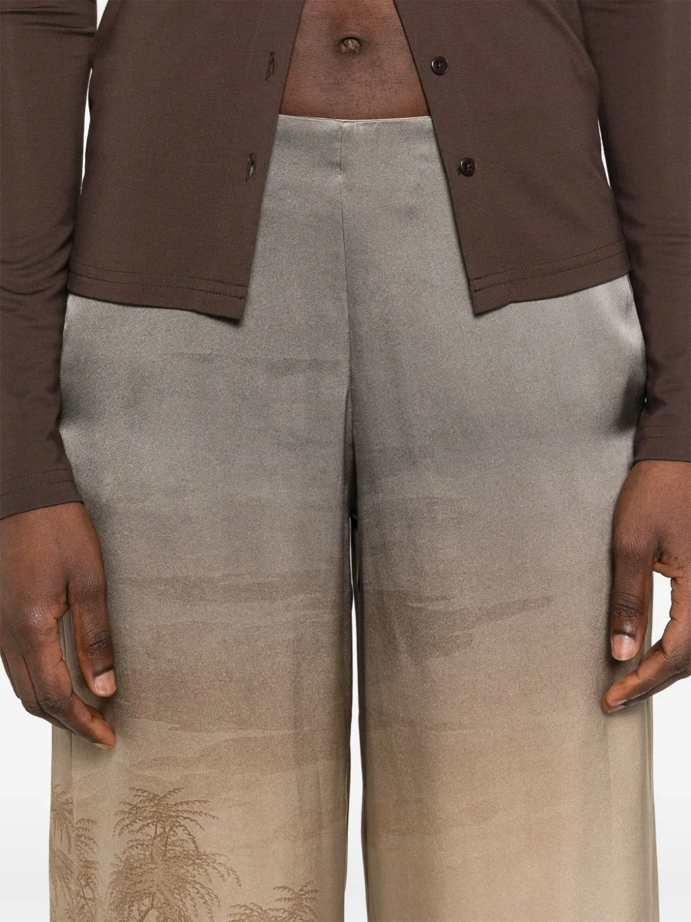 Pierre-Louis Mascia Broek met print Grijs
