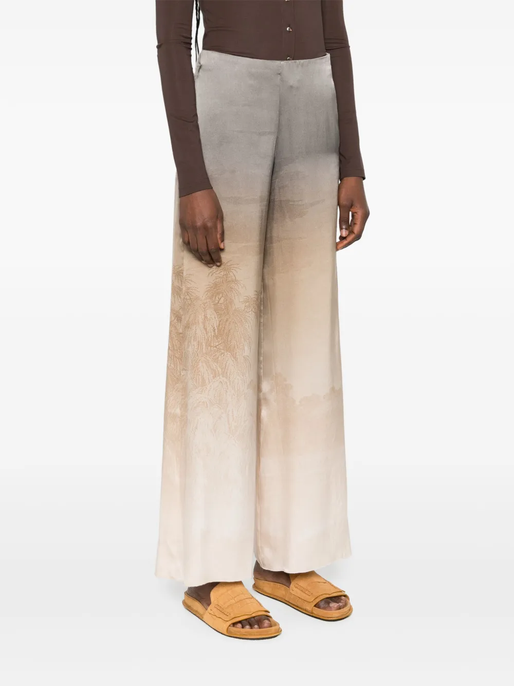 Pierre-Louis Mascia Broek met print Grijs
