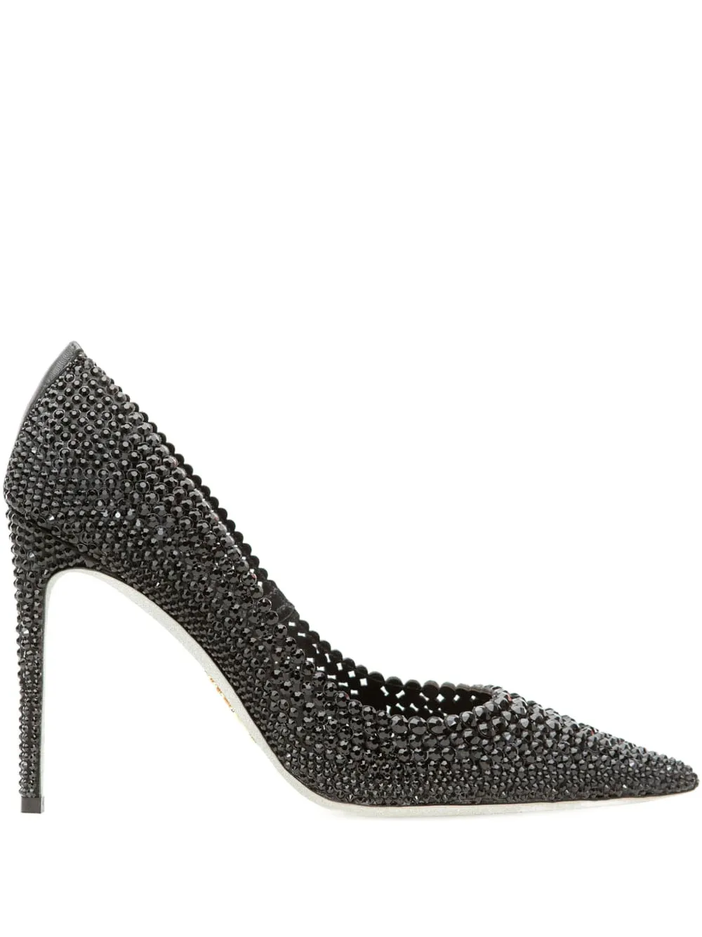 René Caovilla crystal-embellished pointed-toe pumps Zwart