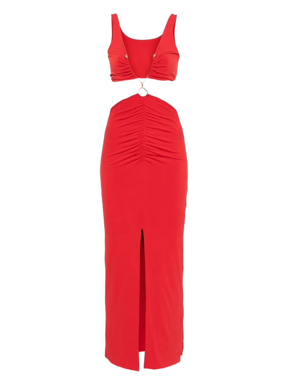 NISSA robe longue à découpes | rouge | Image 1