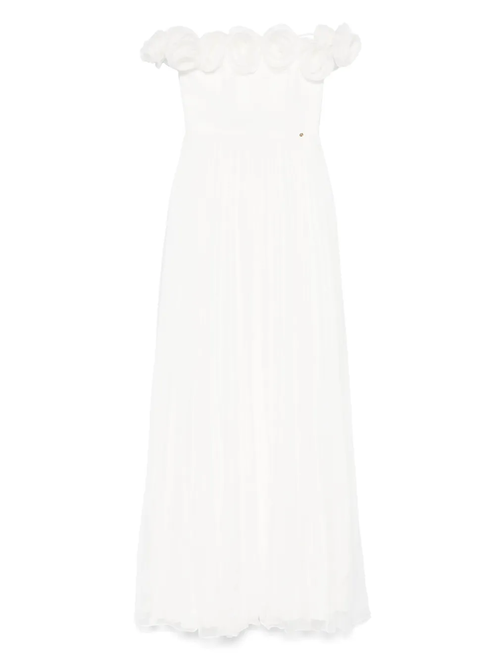 NISSA robe longue à fleurs appliquées | blanc | Image 1