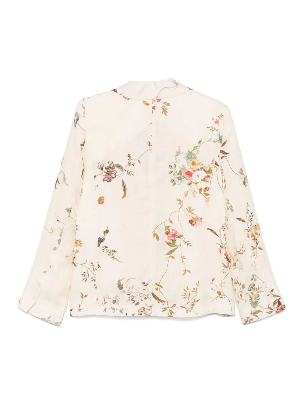 Semicouture Blazer met bloemen Beige