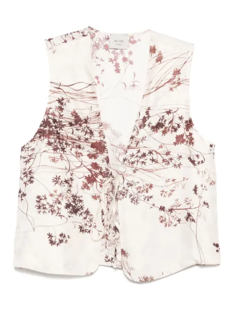 Alysi chaleco de seda estampado