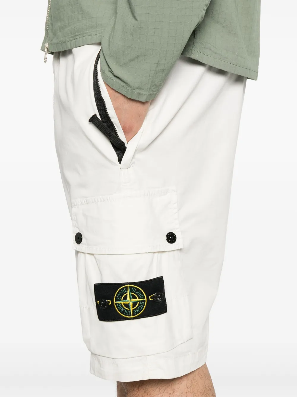 Stone Island Shorts met Compass-logopatch Wit