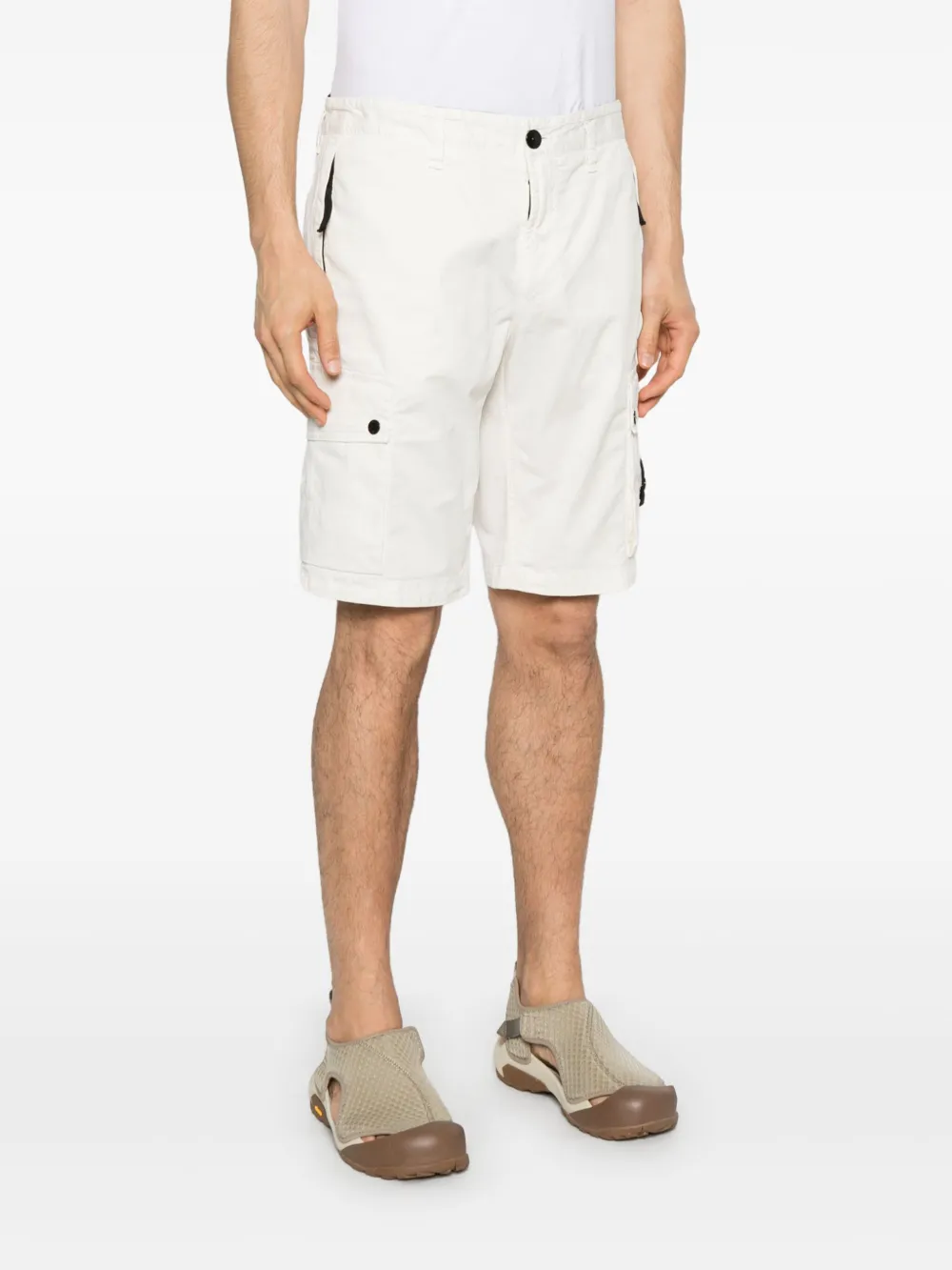 Stone Island Shorts met Compass-logopatch Wit