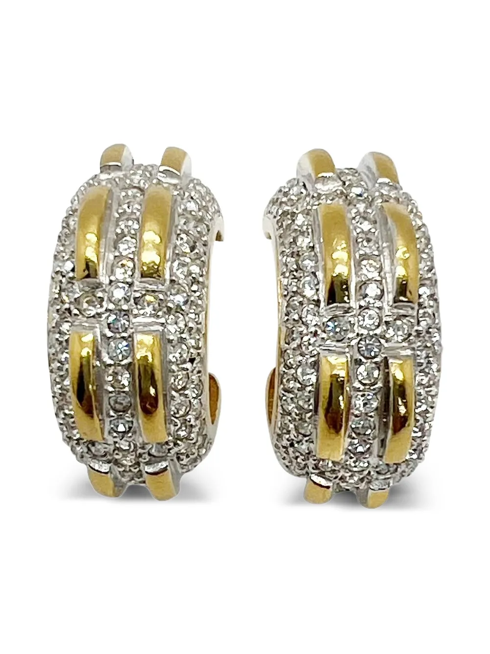 Jennifer Gibson Jewellery 1980s スワロフスキーピアス - ゴールドトーン Jennifer Gibson Jewellery 1980s スワロフスキーピアス - ゴールドトーン