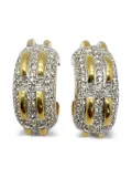 Jennifer Gibson Jewellery 1980s Swarovski huggie earrings - Gold