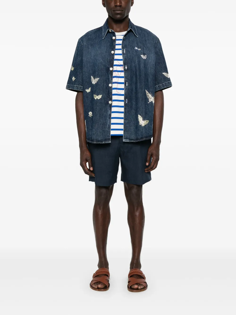 Ralph Lauren Purple Label Linnen shorts - Blauw