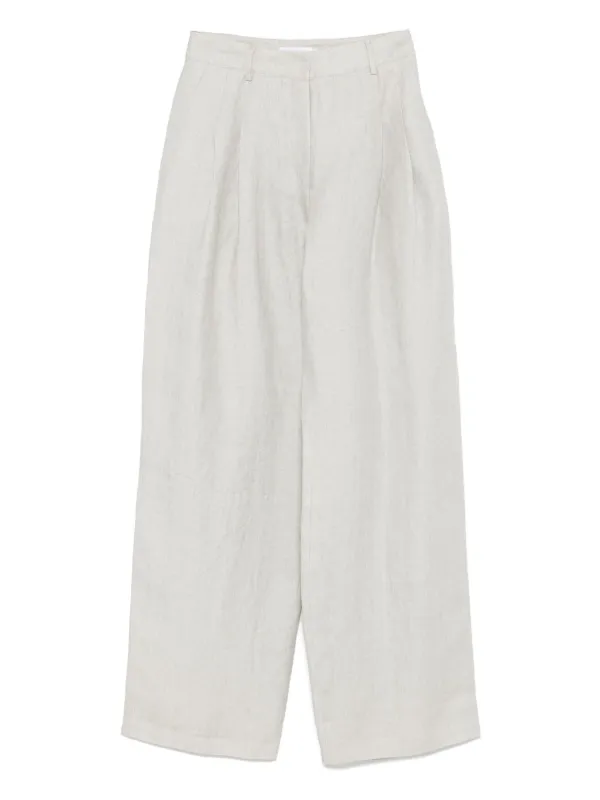 Barba Linen Trousers in Grey