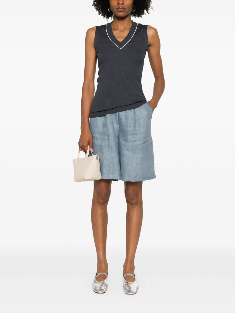Barba linen shorts | Knee-Length Shorts | Image 2