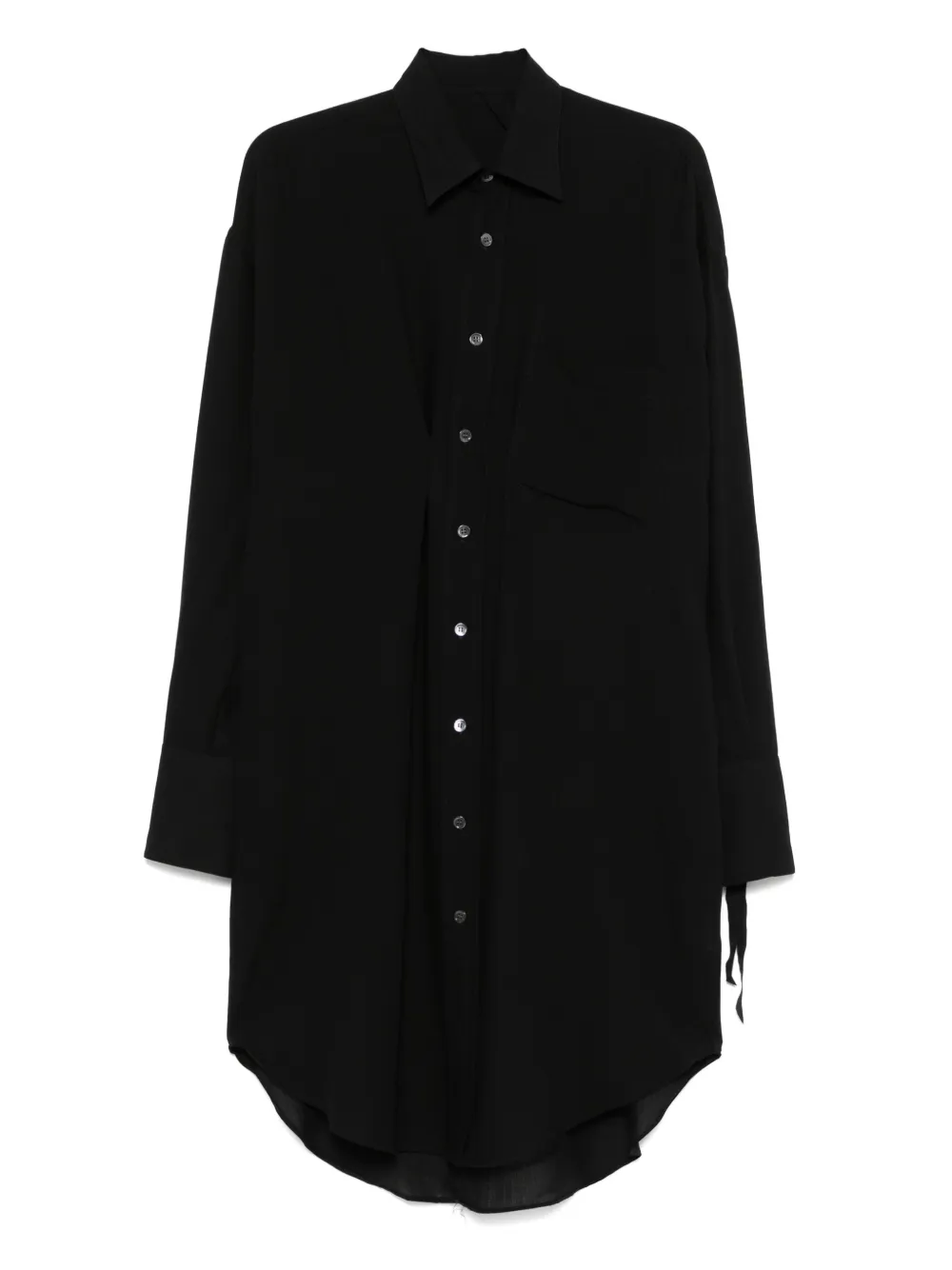 marina yee camisa con pliegues | negro | Image 1