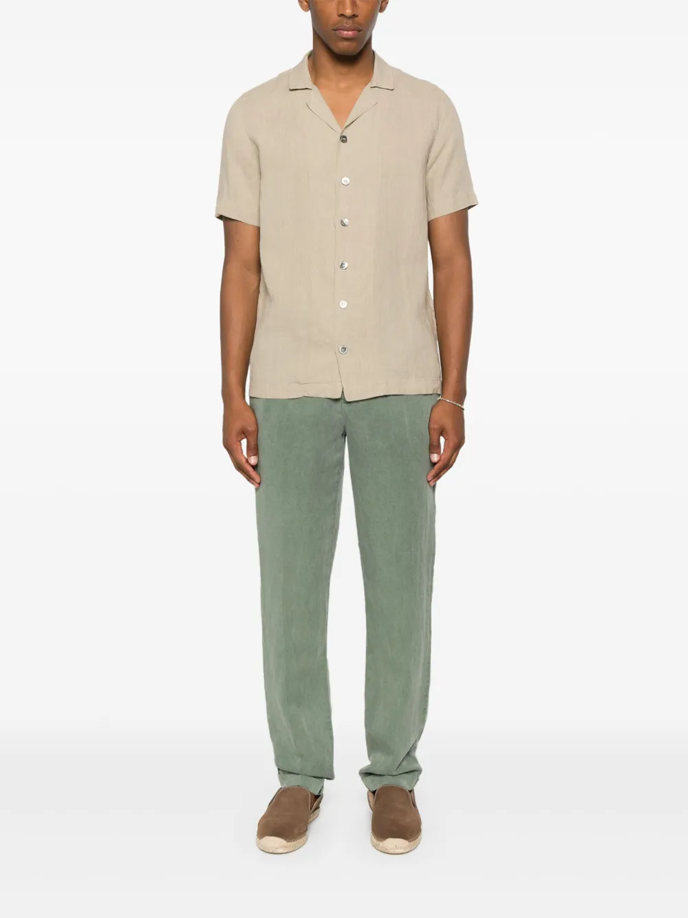 Berwich Broek met riemlussen - Groen