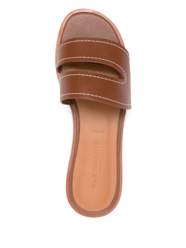 【関税込み】Dolcy9 Sandals - Clergerie - Brown - Leather Clergerie Izel Slides | Brown | FARFETCH
