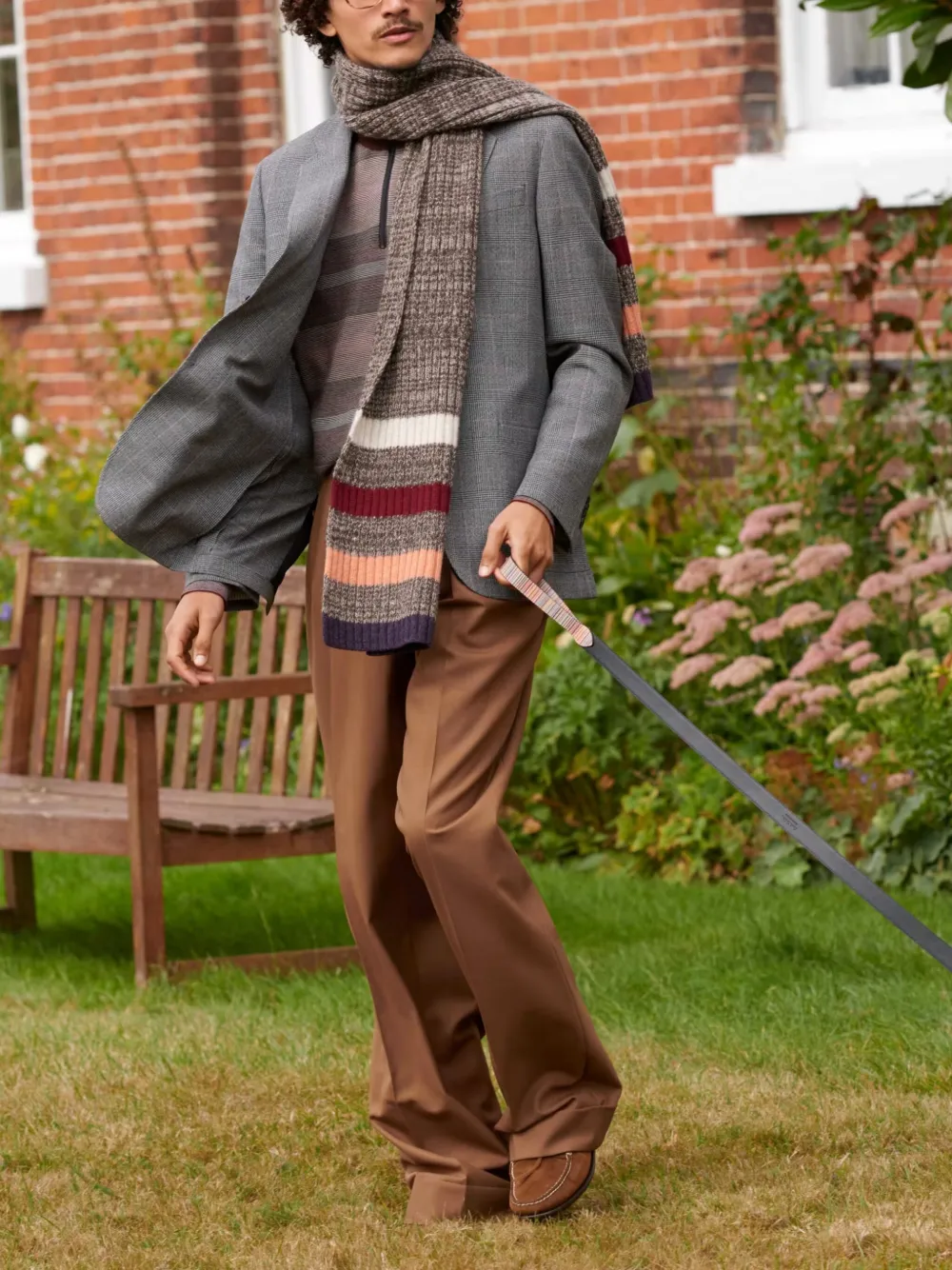 Paul Smith Wollen straight broek Bruin