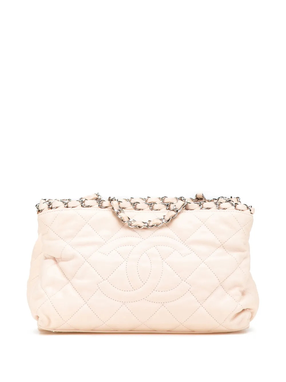 CHANEL Pre-Owned 2011 Mini Quilted Lambskin Chain Me tote bag | Brown | Image 1