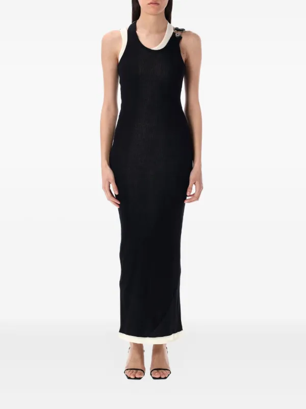Jean Paul Gaultier Ribbed Cotton Dress | Black | FARFETCH JO