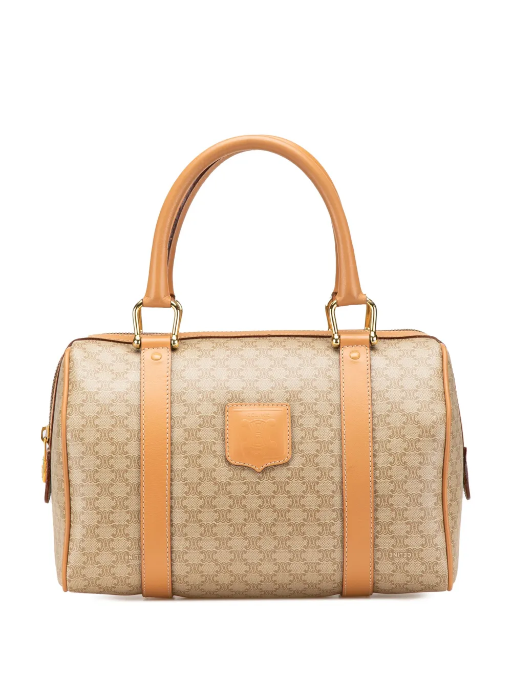 Céline Pre-Owned 2014 Macadam Coated Canvas boston bag - Marrone
