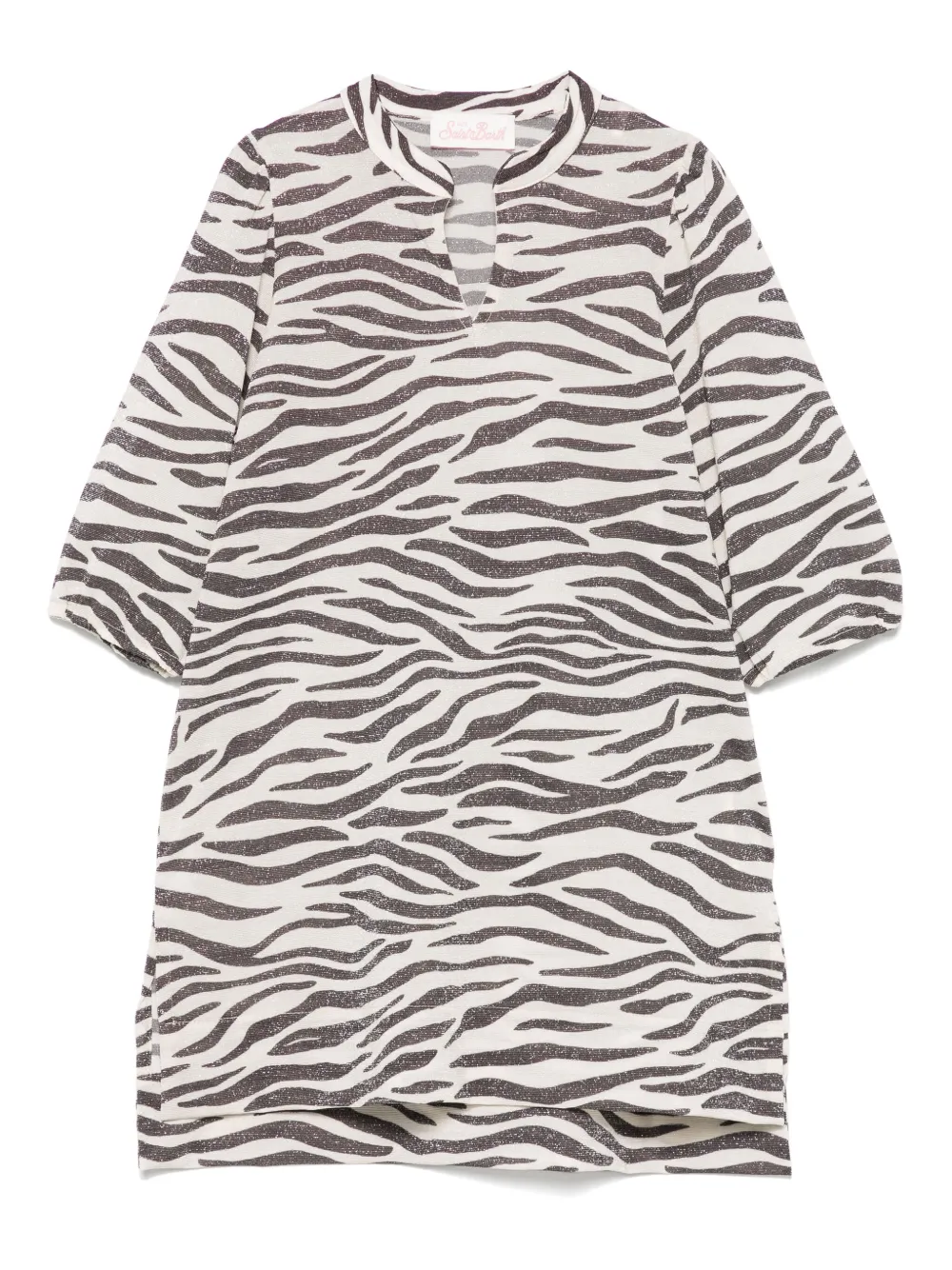 MC2 Saint Barth Kids ゼブラプリント ワンピース - ニュートラル MC2 Saint Barth Kids ゼブラプリント ワンピース - ニュートラル