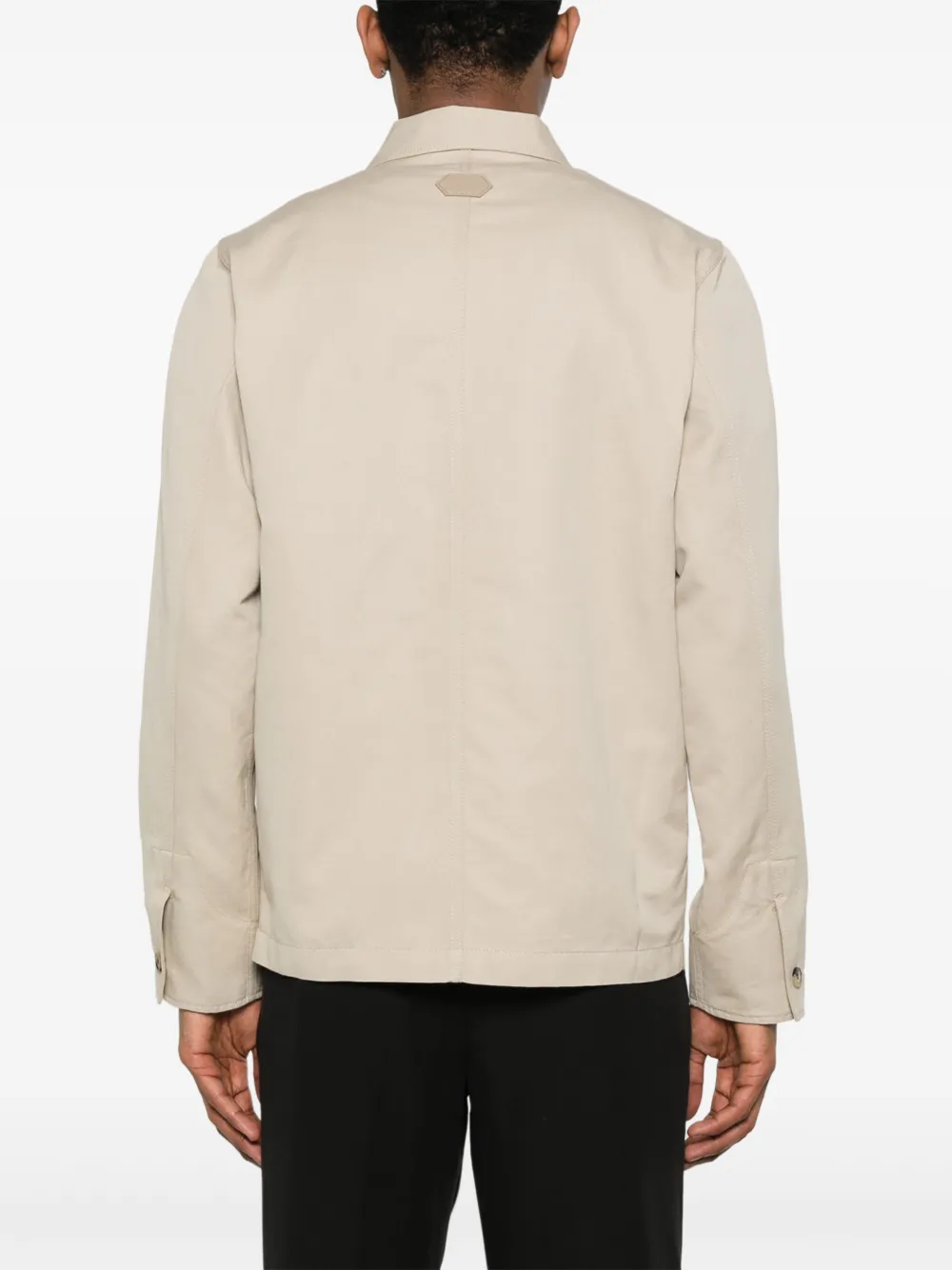 Jacob Cohën Shirtjack met logo-reliëf Beige