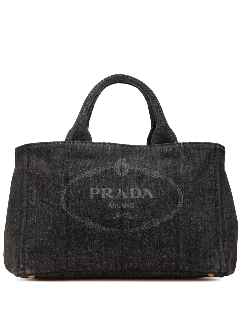 Prada Pre-Owned 2010-2024 Canvas Canapa Logo satchel | Black | Image 1