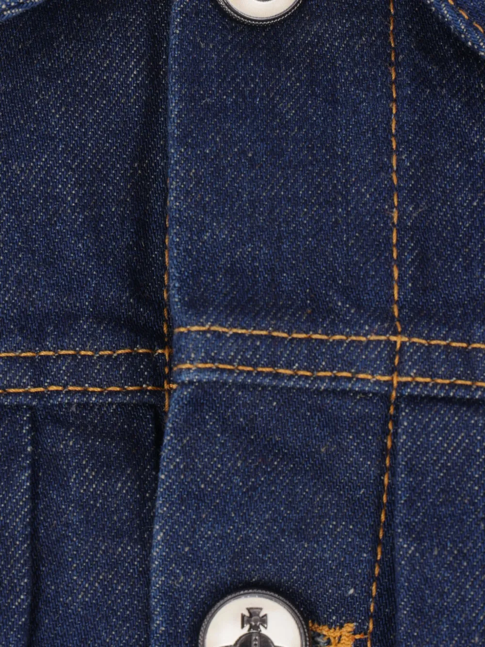 Vivienne Westwood Marlene cropped denim jack Blauw