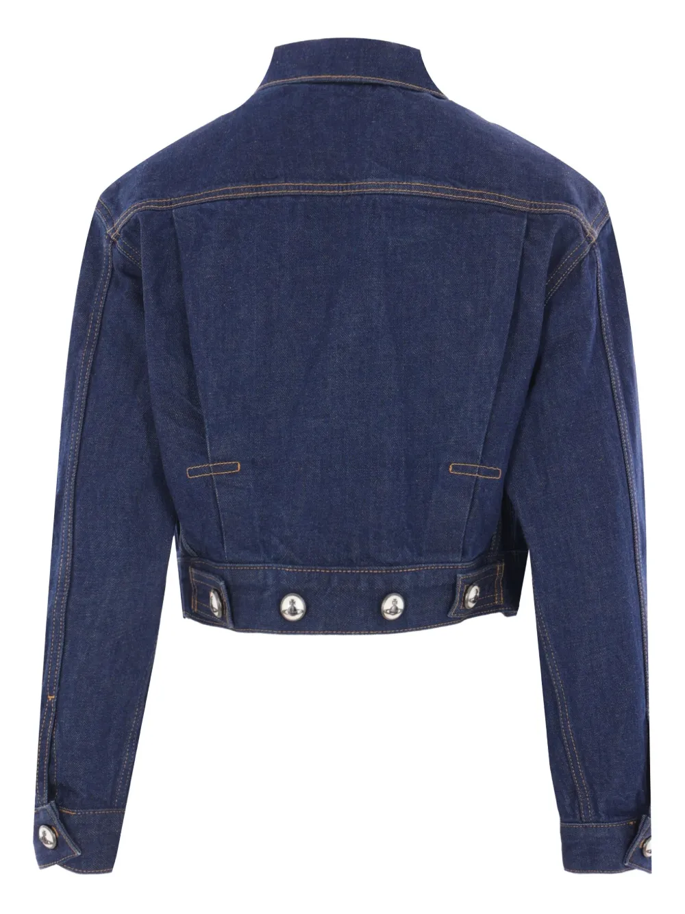 Vivienne Westwood Marlene cropped denim jack Blauw