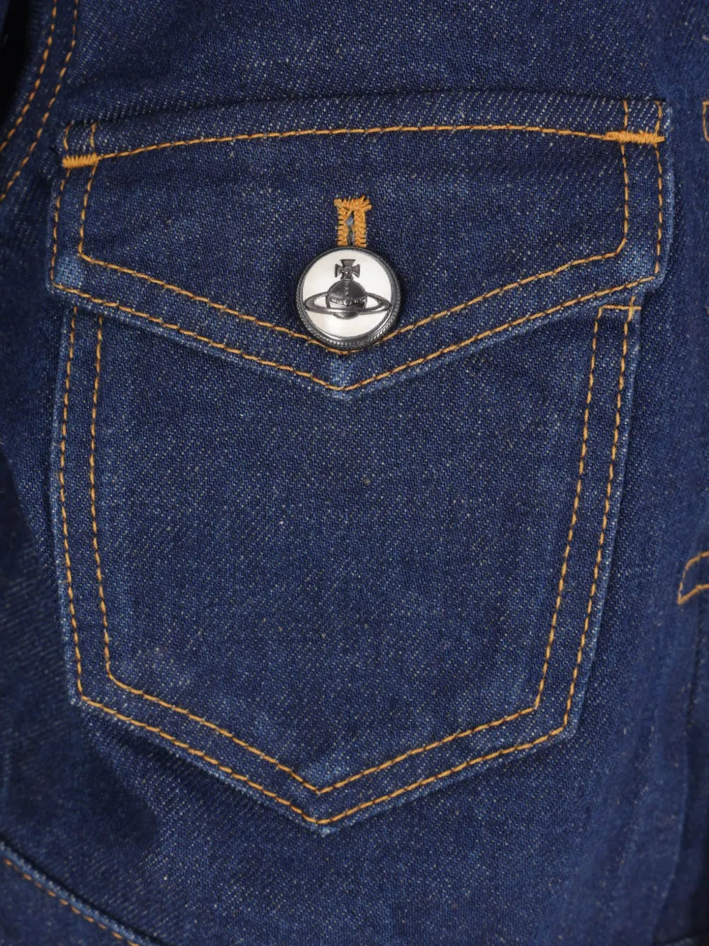 Vivienne Westwood Marlene cropped denim jack Blauw