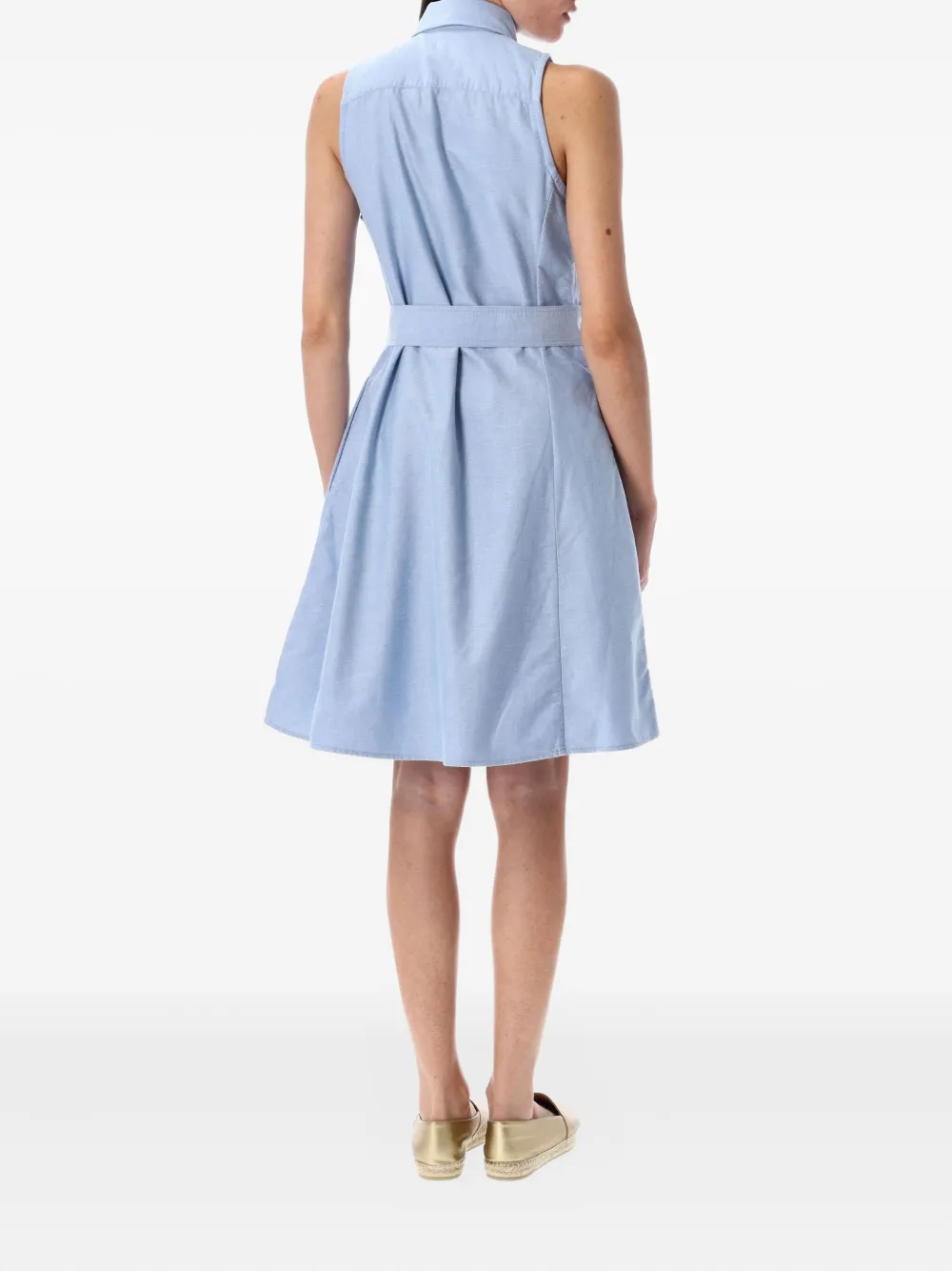 POLO RALPH LAUREN SLEEVELESS BELTED SHIRT DRESS