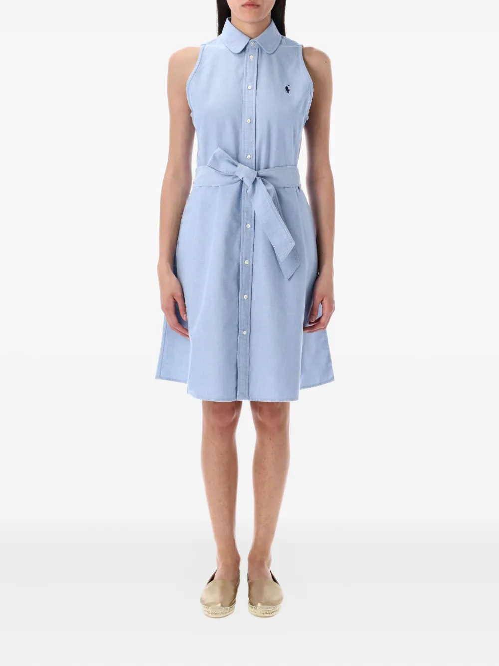 Polo Ralph Lauren Blousejurk met ceintuur Blauw