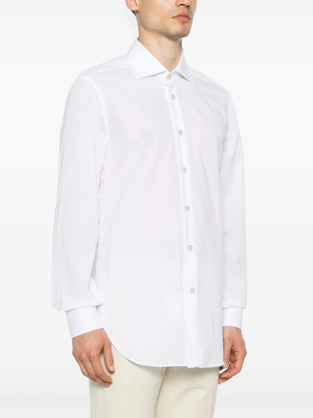 KITON CUTAWAY-COLLAR SHIRT 