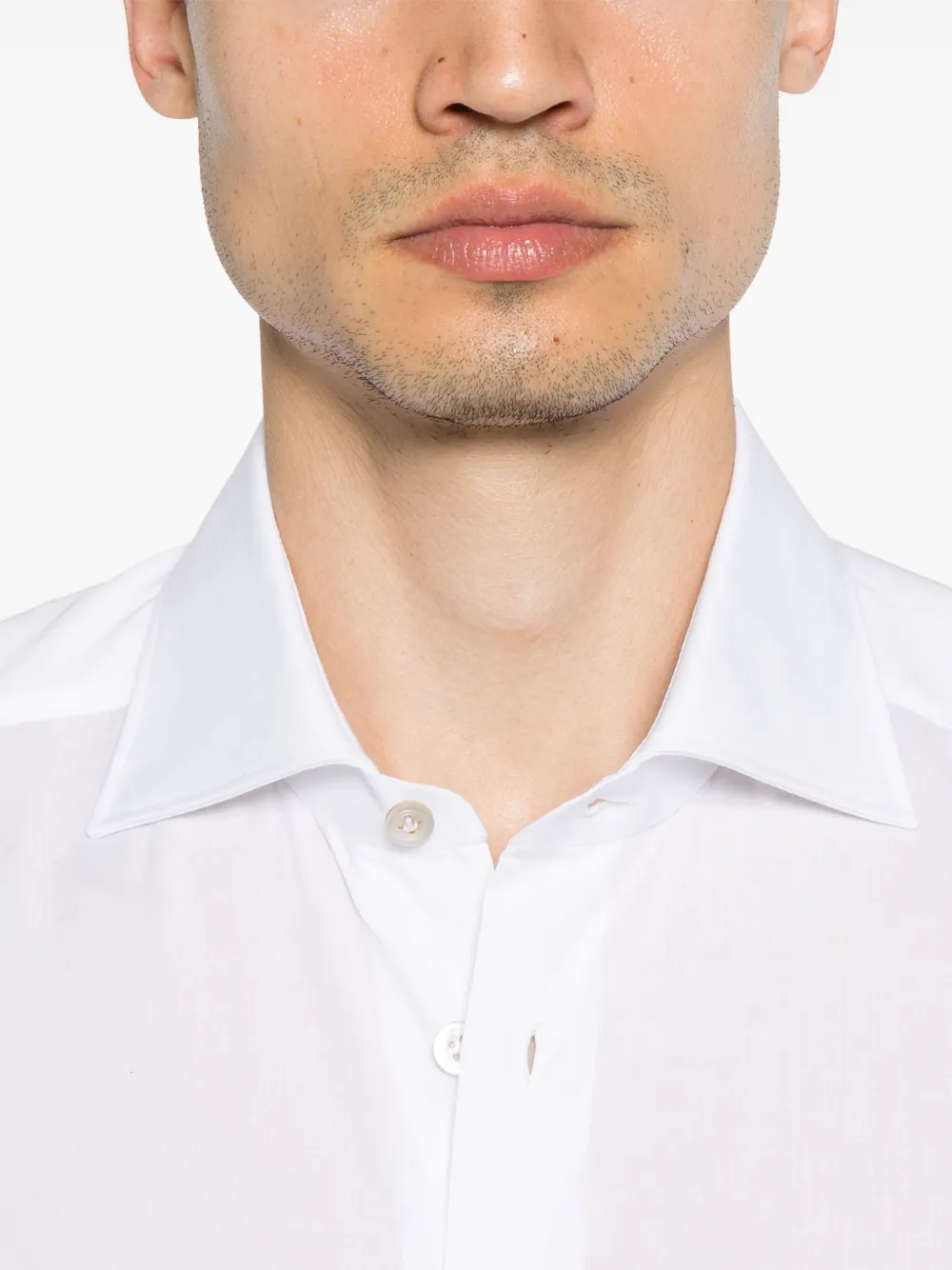 KITON CUTAWAY-COLLAR SHIRT 