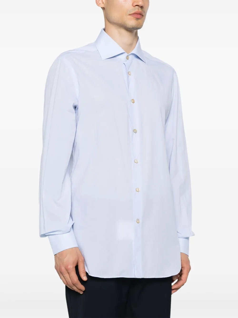 KITON CUTAWAY-COLLAR SHIRT 